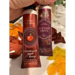 Bath & Body Works “Champagne Apple & Honey” & “Autumn Drive” 2 New Hand Creams